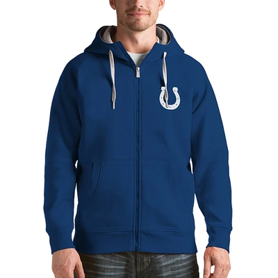 Men's Antigua Royal Indianapolis Colts Victory Full-Zip Hoodie