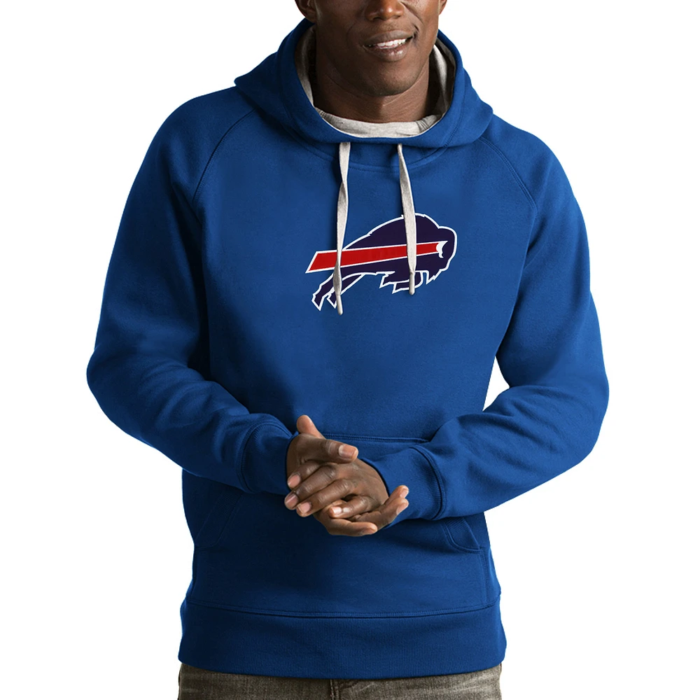 Men's Antigua Royal Buffalo Bills Victory Pullover Hoodie