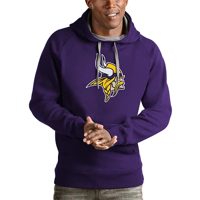 Men's Antigua Purple Minnesota Vikings Victory Pullover Hoodie