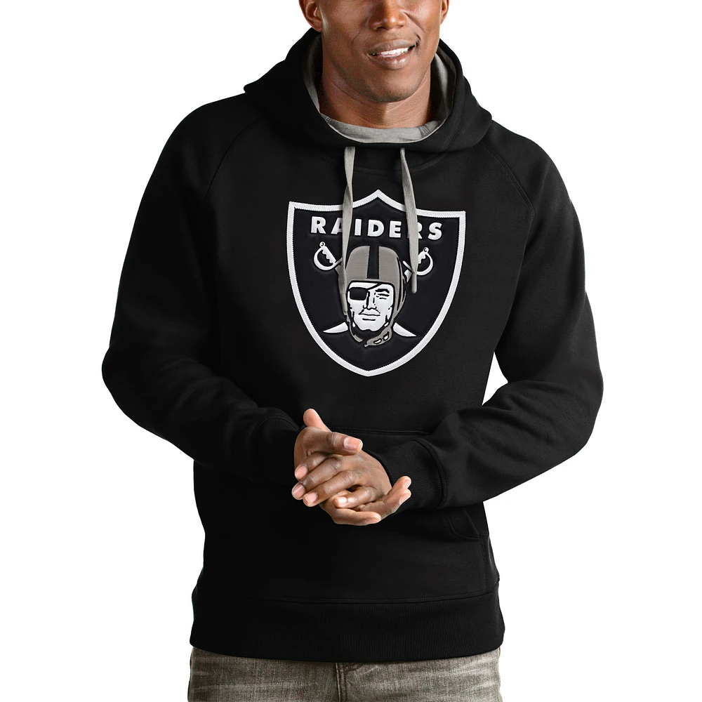 Men's Antigua Las Vegas Raiders Victory Pullover Hoodie