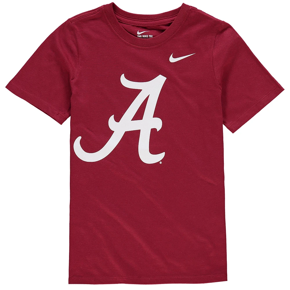 Youth Nike Crimson Alabama Tide Cotton Logo T-Shirt