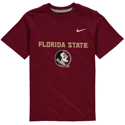 Youth Nike Garnet Florida State Seminoles Cotton Logo T-Shirt