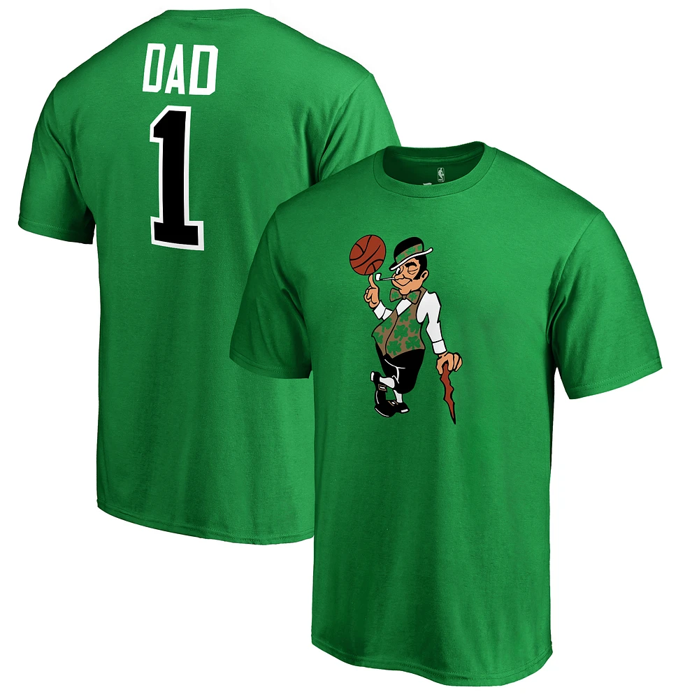 Men's Kelly Green Boston Celtics #1 Dad T-Shirt