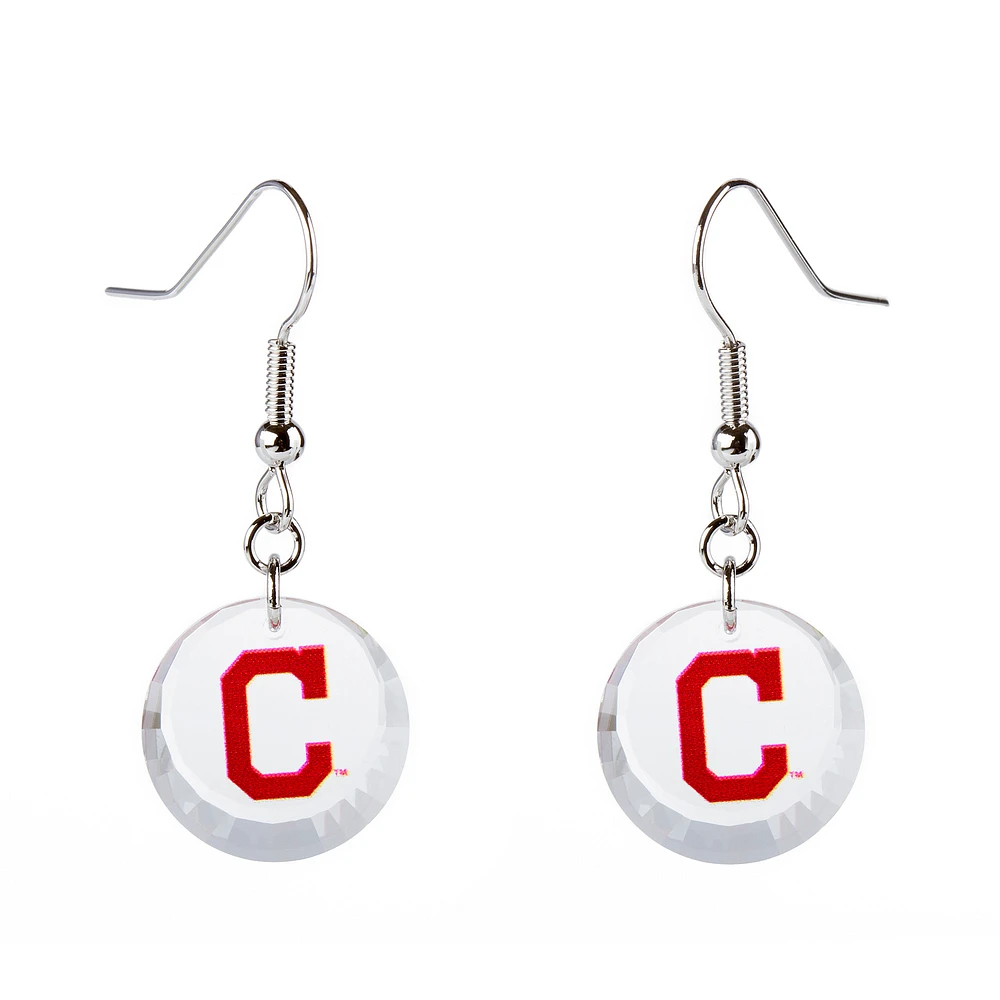 Cleveland Indians Swarovski Pick Off Earrings