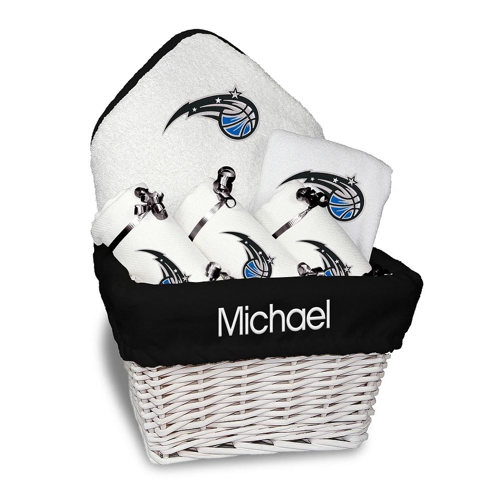 Newborn & Infant White Orlando Magic Personalized Medium Gift Basket