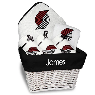 Newborn & Infant White Portland Trail Blazers Personalized Medium Gift Basket