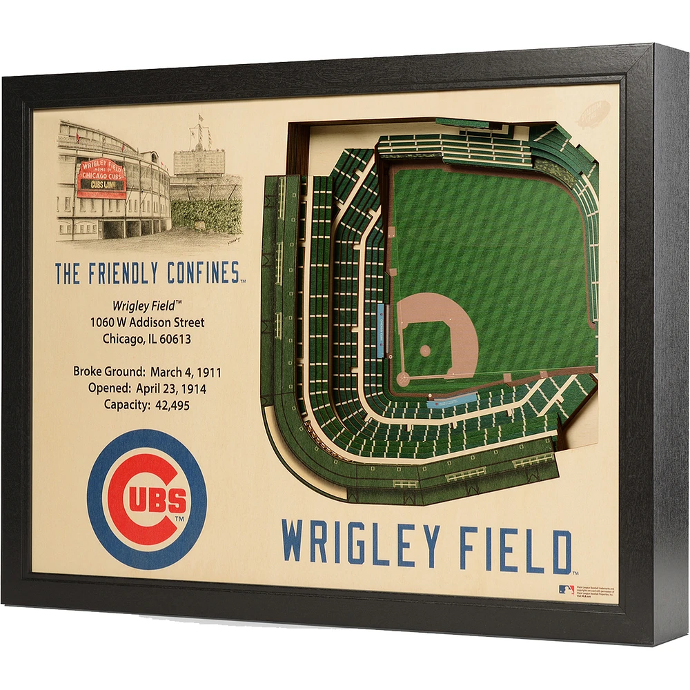 Chicago Cubs 25.5" x 19.5" Wrigley Field Stadium Views Wall Art