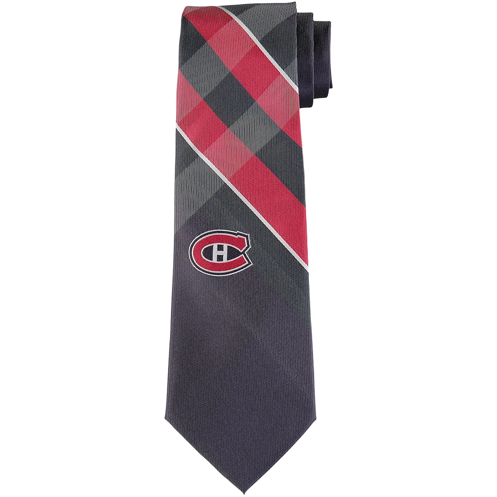 Men's Montreal Canadiens Woven Poly Grid Tie
