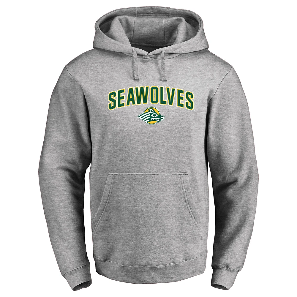 Men's Ash Alaska Anchorage Seawolves Proud Mascot Pullover Hoodie