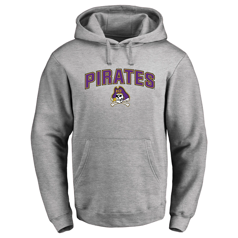 Men's Ash East Carolina Pirates Proud Mascot Pullover Hoodie