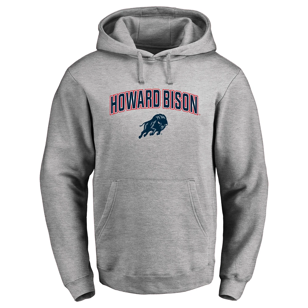 Men's Ash Howard Bison Proud Mascot Pullover Hoodie