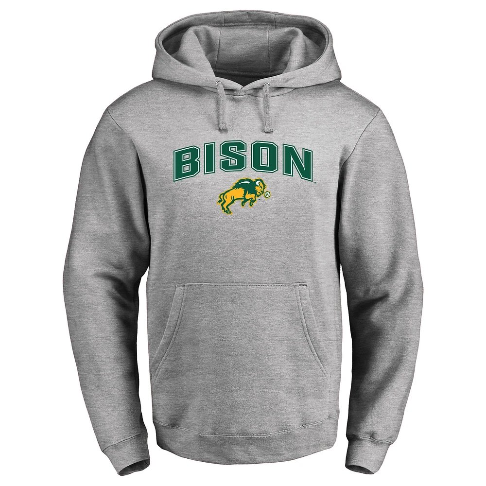 Men's Ash NDSU Bison Proud Mascot Pullover Hoodie
