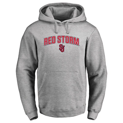 Men's Ash St. John's Red Storm Proud Mascot Pullover Hoodie