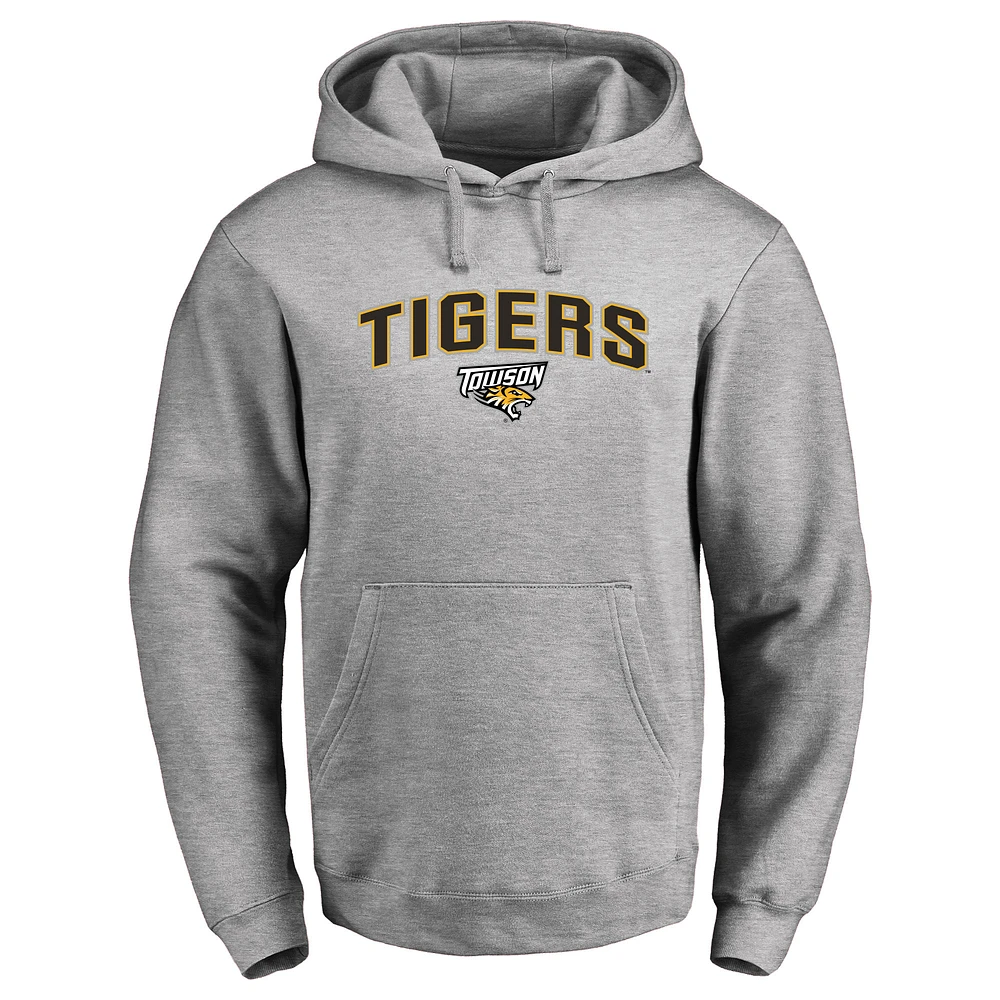 Men's Ash Towson Tigers Proud Mascot Pullover Hoodie