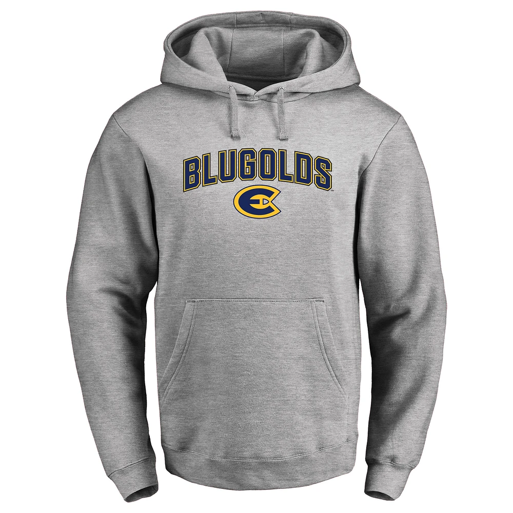 Men's Ash Wisconsin Eau Claire Blugolds Proud Mascot Pullover Hoodie