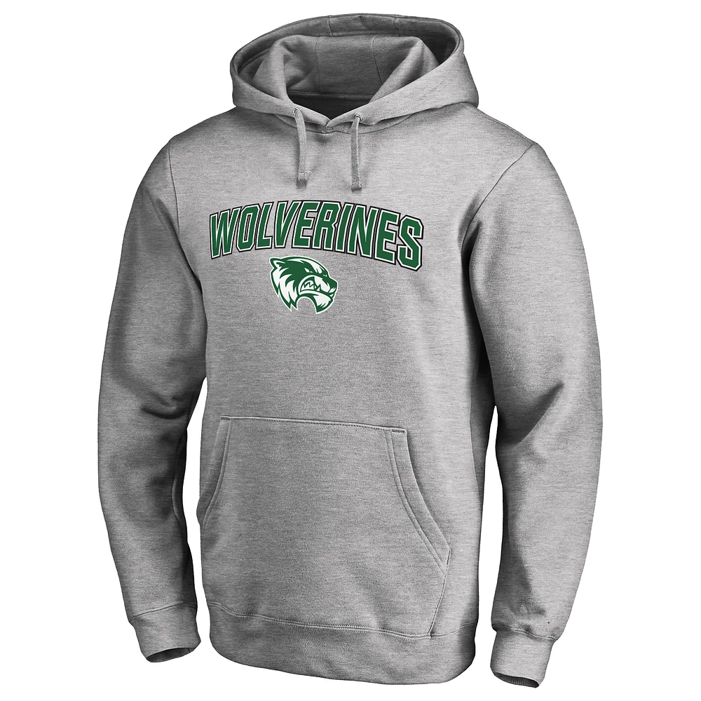 Men's Ash Utah Valley Wolverines Proud Mascot Pullover Hoodie
