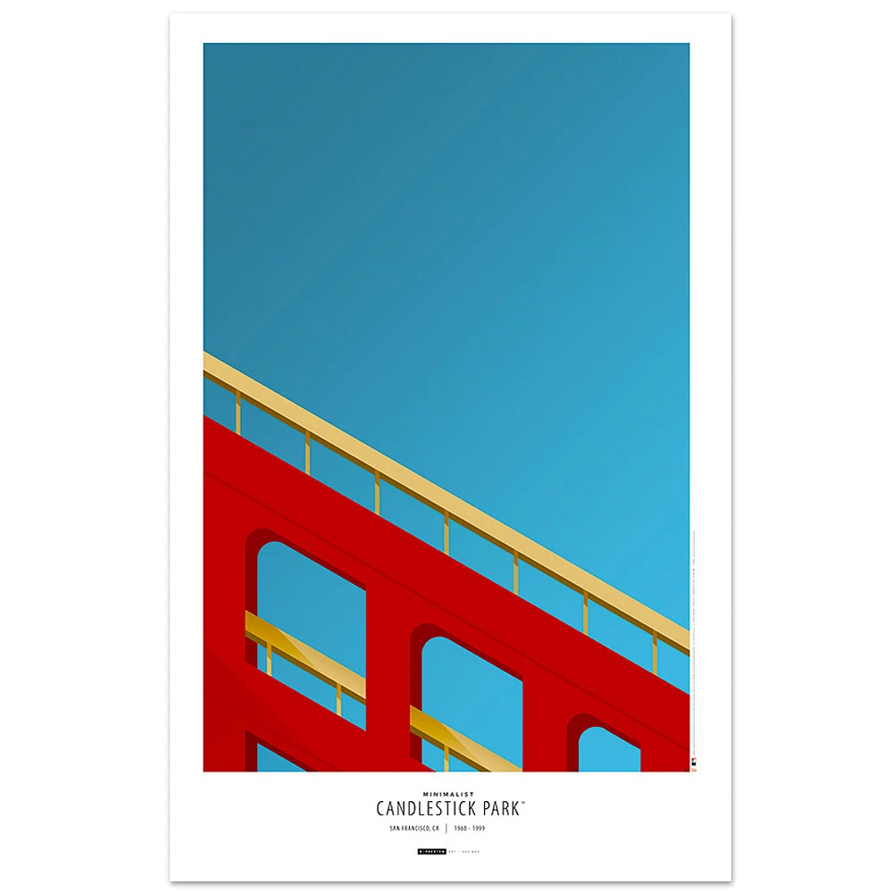 San Francisco Giants 11" x 17" Minimalist Candlestick Park Art Poster