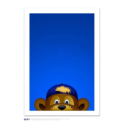 Chicago Cubs Clark the Cub 24" x 32" Minimalist Mascot Art Giclee