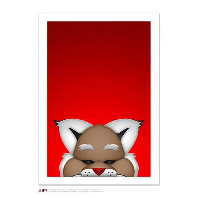 Arizona Diamondbacks Baxter the Bobcat 24" x 32" Minimalist Mascot Art Giclee