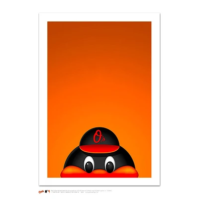 Baltimore Orioles Oriole Bird 24" x 32" Minimalist Mascot Art Giclee