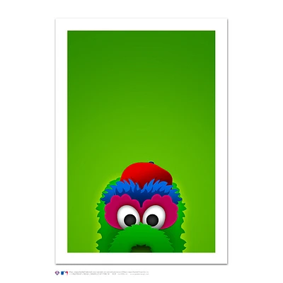 Philadelphia Phillies Phillie Phanatic 24" x 32" Minimalist Mascot Art Giclee