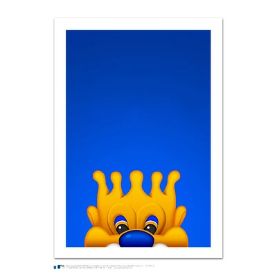 Kansas City Royals Sluggerrr 24" x 32" Minimalist Mascot Art Giclee