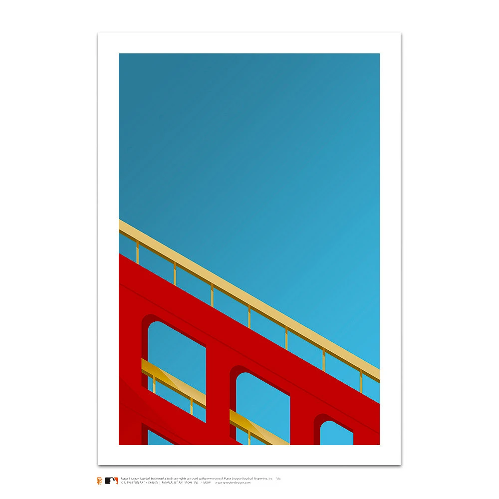 San Francisco Giants 24" x 32" Minimalist Candlestick Park Art Giclee