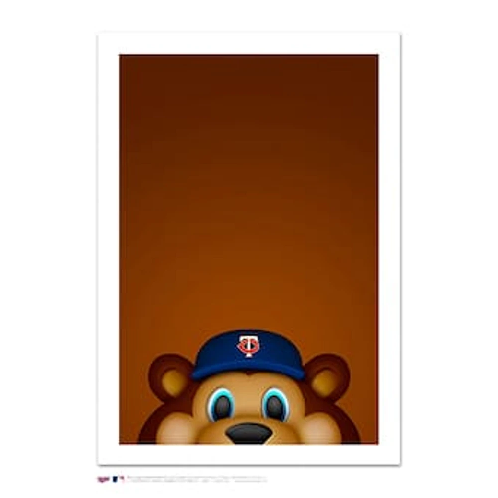 Minnesota Twins TC Bear 24" x 32" Minimalist Mascot Art Giclee