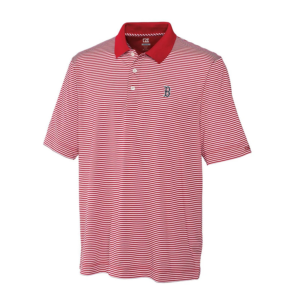 Men's Cutter & Buck Red/White Boston Red Sox Trevor DryTec Polo