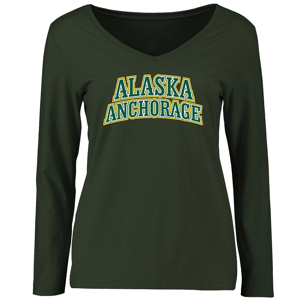 Women's Green Alaska Anchorage Seawolves Everyday Long Sleeve T-Shirt