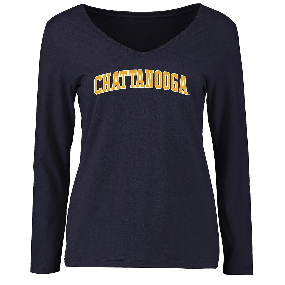 Women's Navy Tennessee Chattanooga Mocs Everyday Long Sleeve T-Shirt
