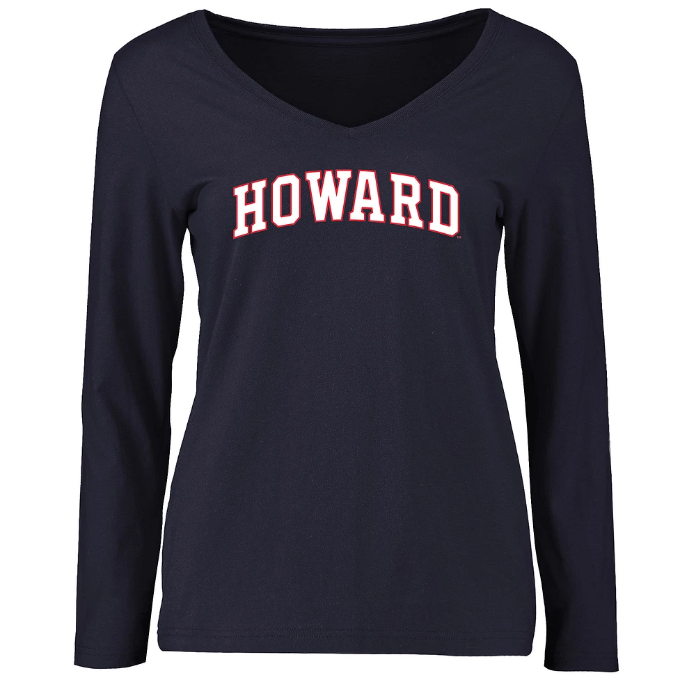 Women's Navy Howard Bison Everyday Long Sleeve T-Shirt