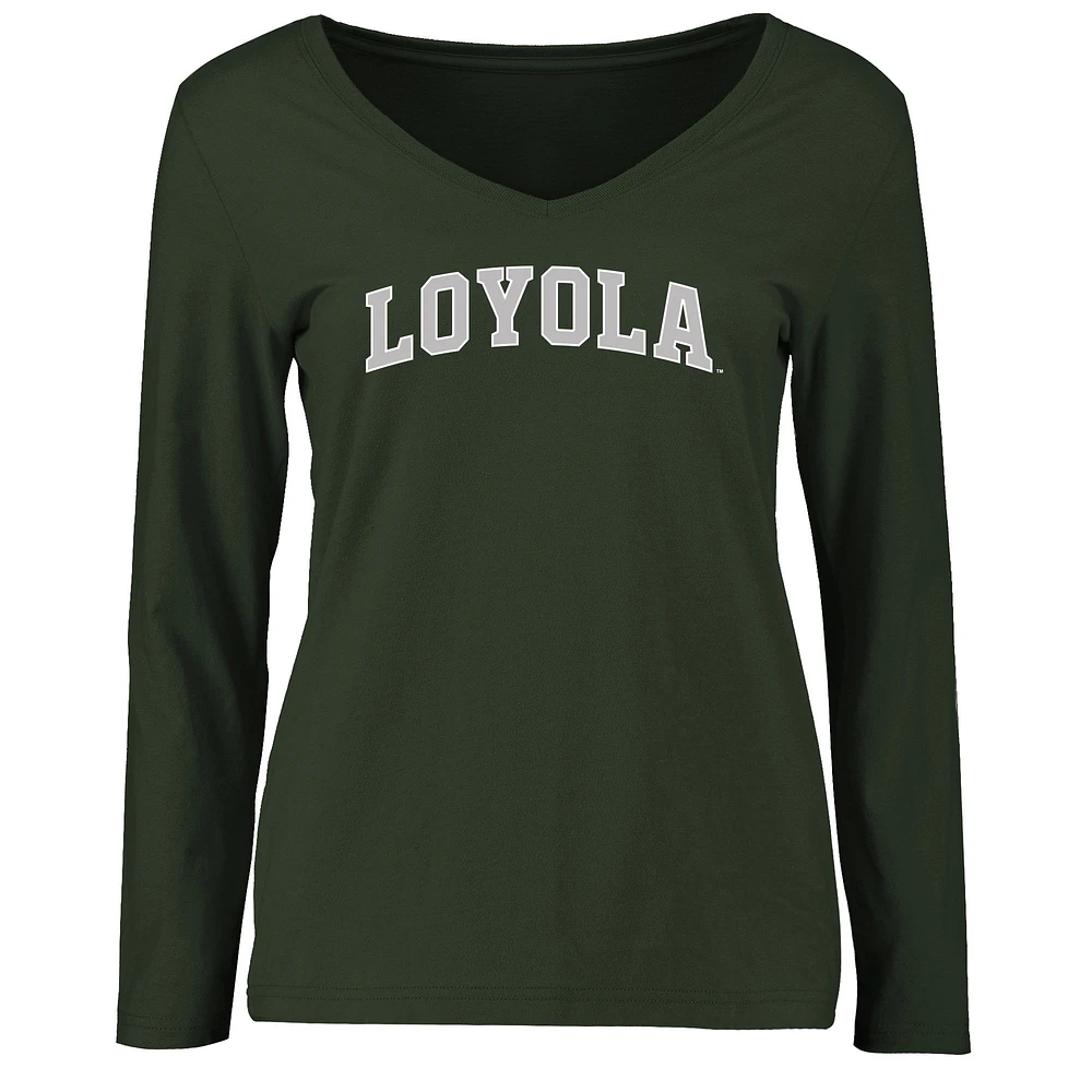 Women's Green Loyola Greyhounds Everyday Long Sleeve T-Shirt