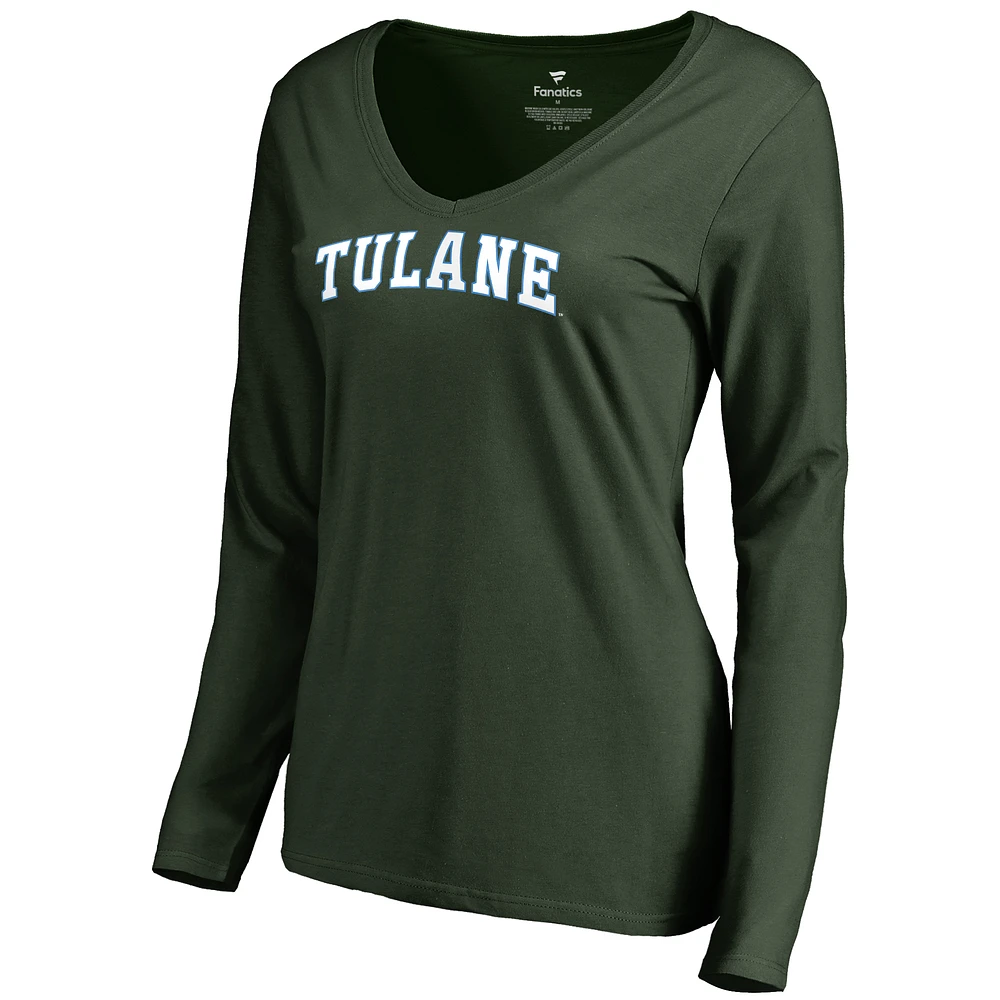 Women's Green Tulane Green Wave Everyday Long Sleeve T-Shirt