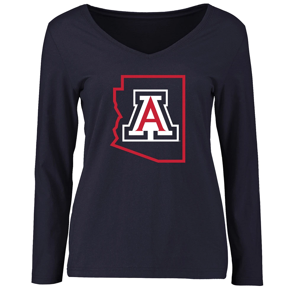Women's Navy Arizona Wildcats Tradition State Long Sleeve T-Shirt