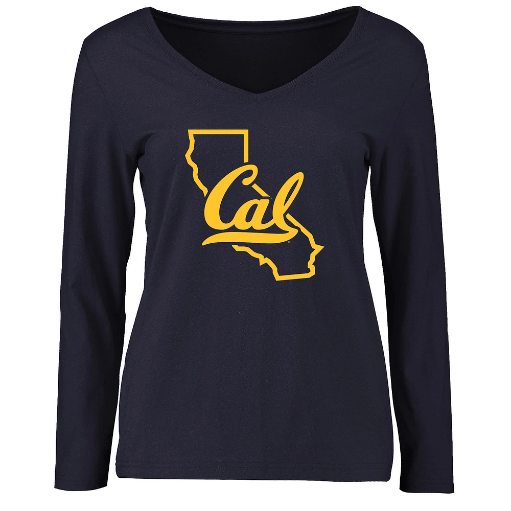 Women's Navy Cal Bears Tradition State Long Sleeve T-Shirt