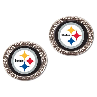 Women's WinCraft Pittsburgh Steelers Round Post Earrings