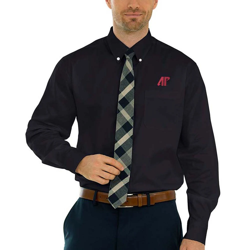Men's Black Austin Peay State Governors Wicked Woven Long Sleeve Button-Down Shirt