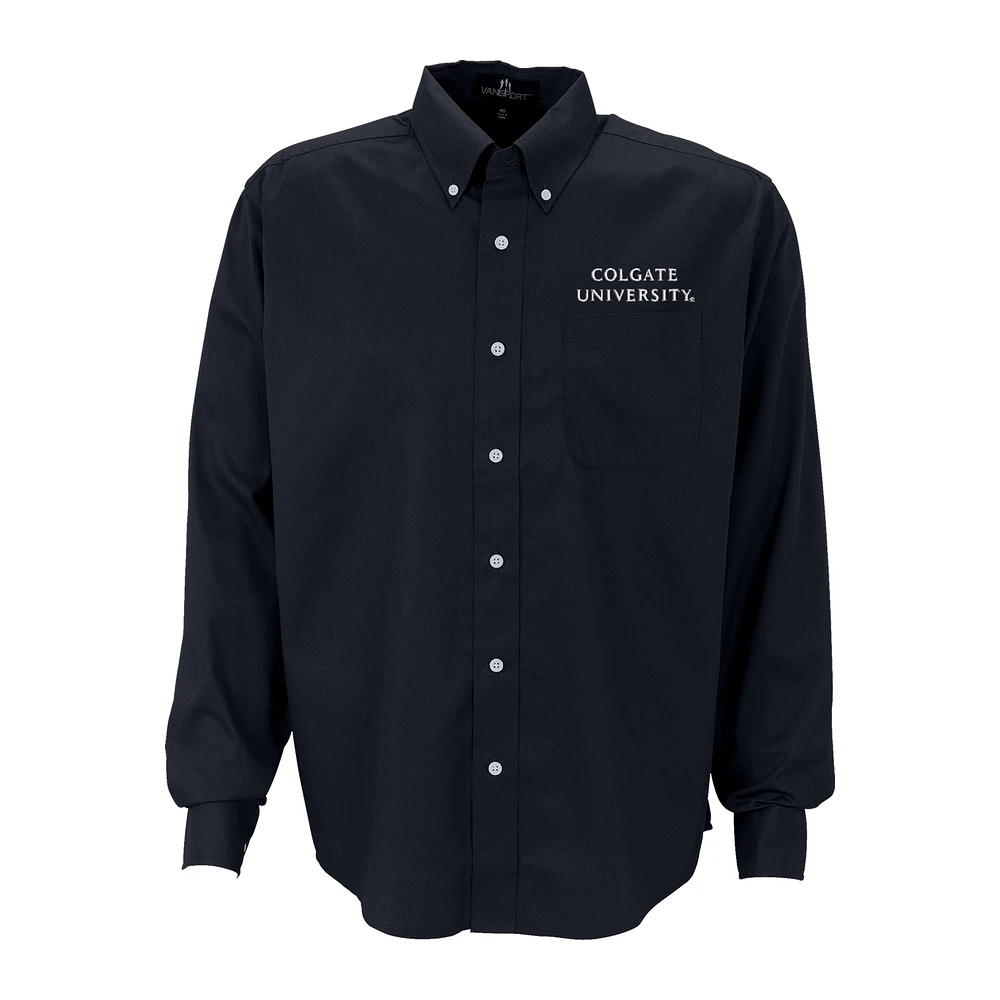 Men's Black Colgate Raiders Wicked Woven Long Sleeve Button-Down Shirt