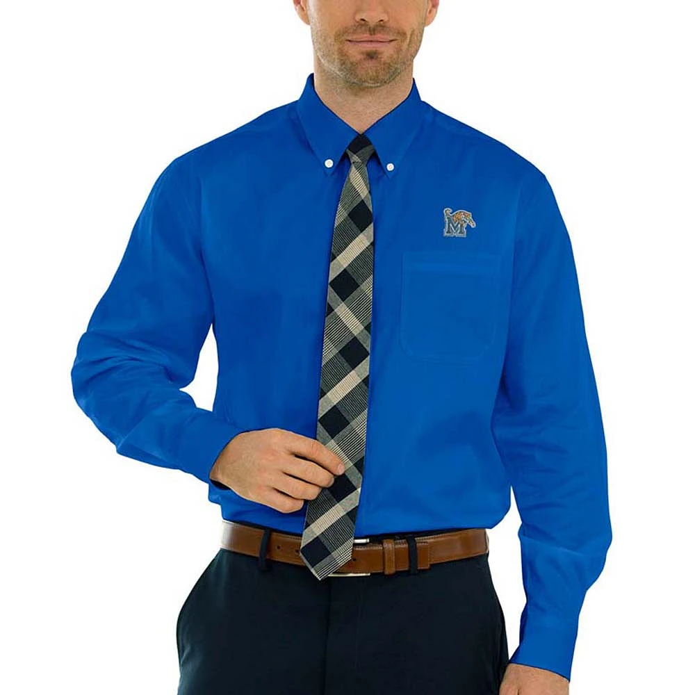 Men's Royal Memphis Tigers Wicked Woven Long Sleeve Button-Down Shirt