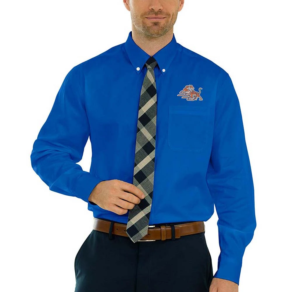 Men's Royal Savannah State Tigers Wicked Woven Long Sleeve Button-Down Shirt