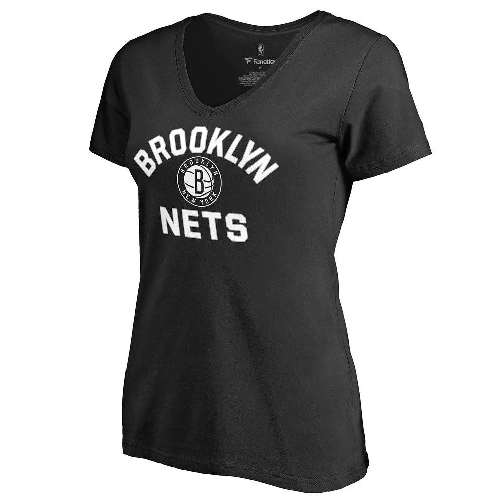 Women's Black Brooklyn Nets Overtime T-Shirt