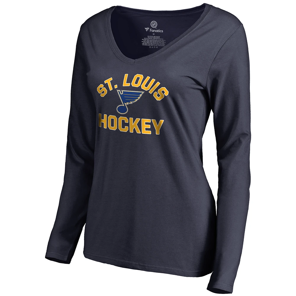 Women's Blue St. Louis Blues Overtime Long Sleeve T-Shirt