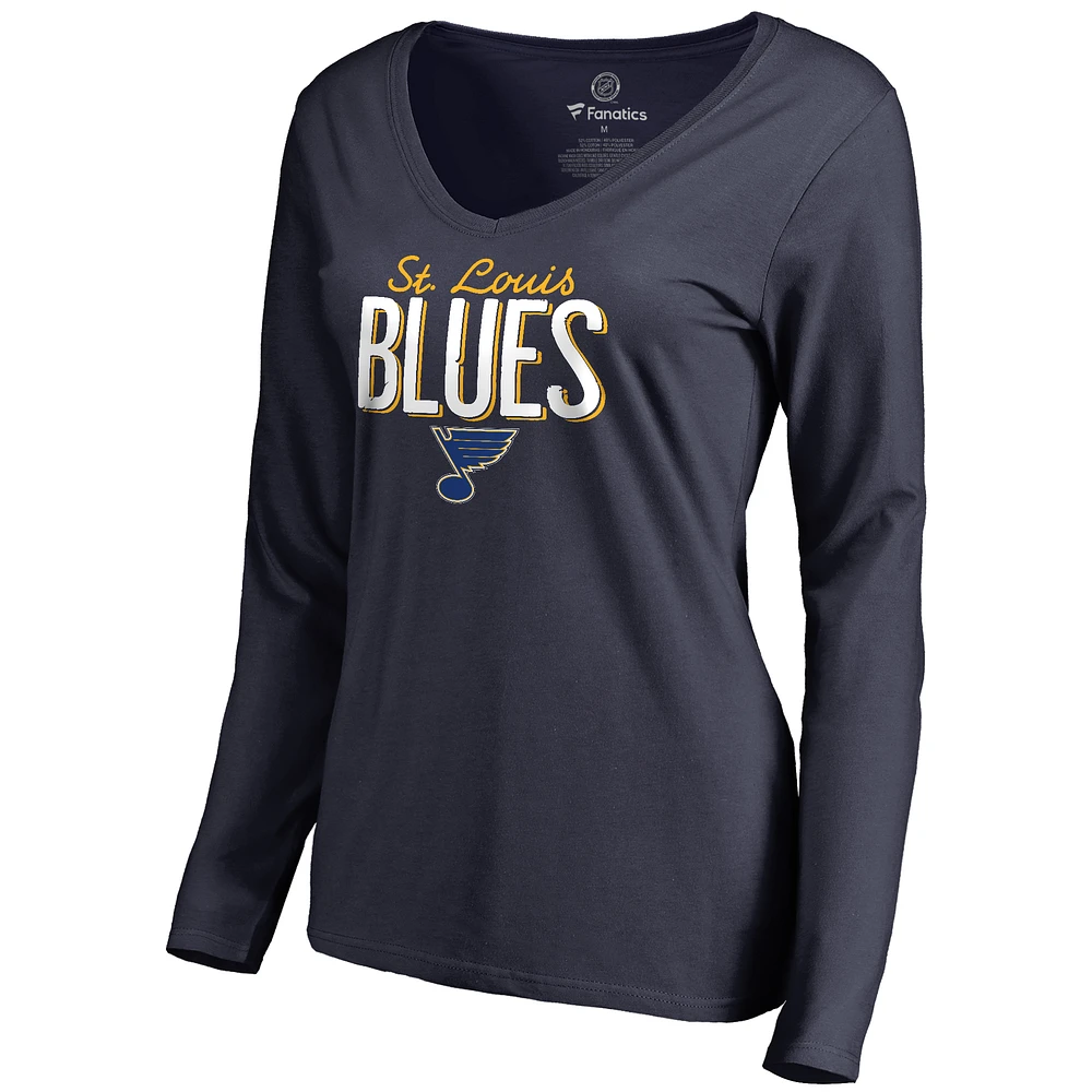 Women's Blue St. Louis Blues Nostalgia Long Sleeve T-Shirt