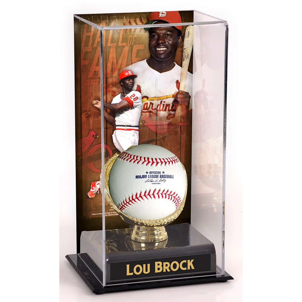 Lou Brock St. Louis Cardinals Hall of Fame Sublimated Display Case with Image
