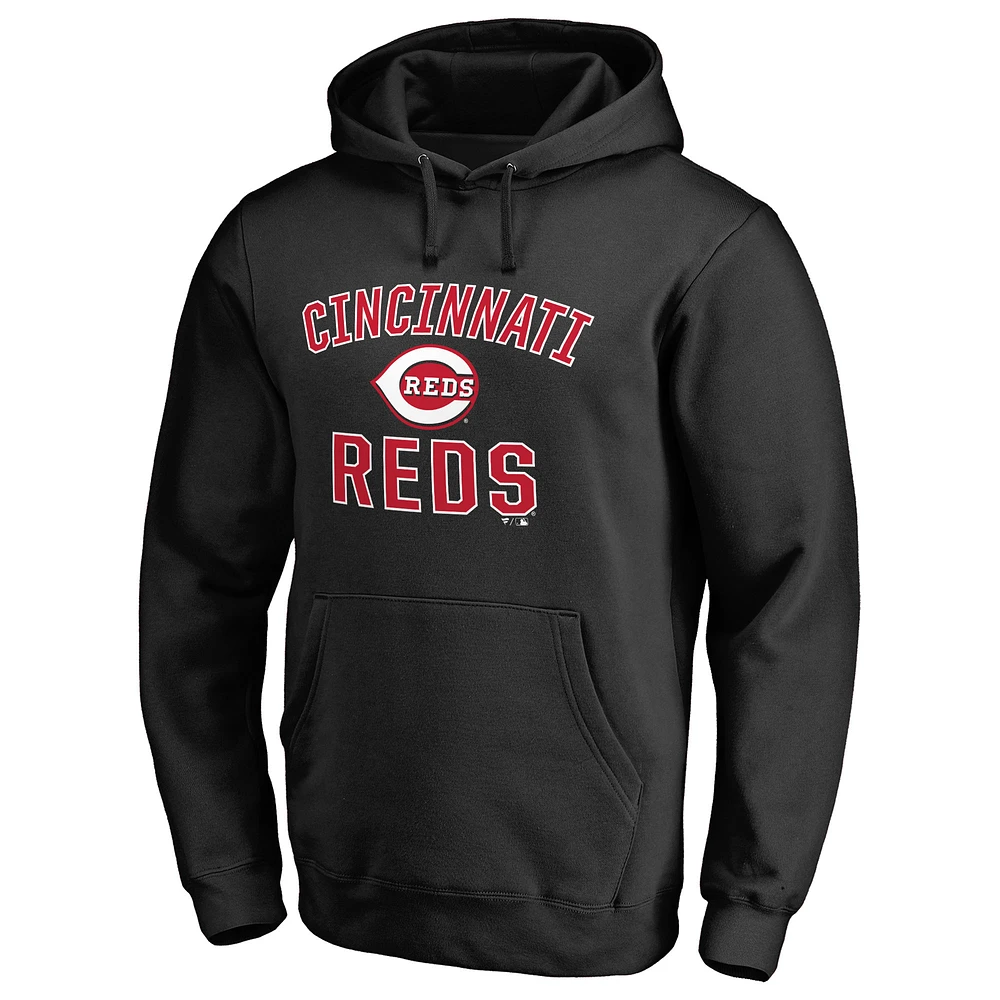 Men's Black Cincinnati Reds Victory Arch Pullover Hoodie