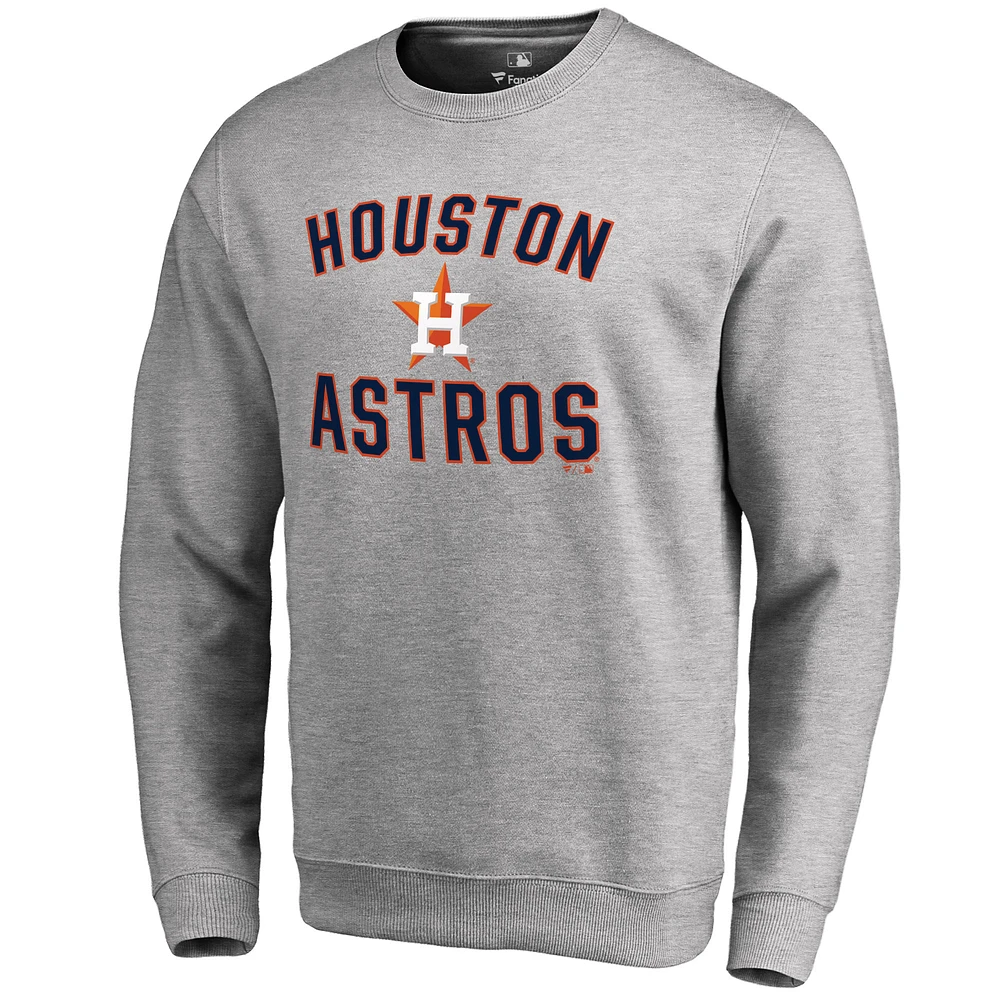 Men's Ash Houston Astros Victory Arch Pullover Sweatshirt