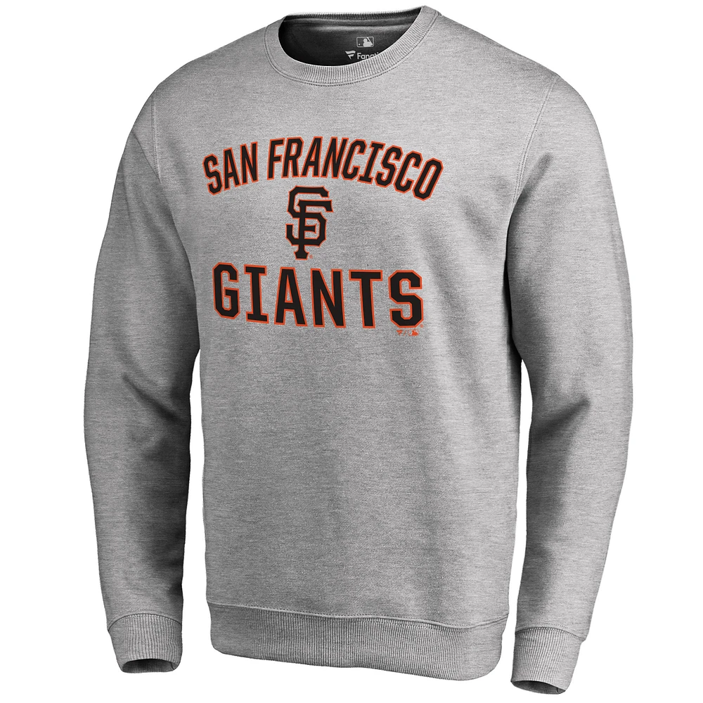 Men's Ash San Francisco Giants Victory Arch Pullover Sweatshirt