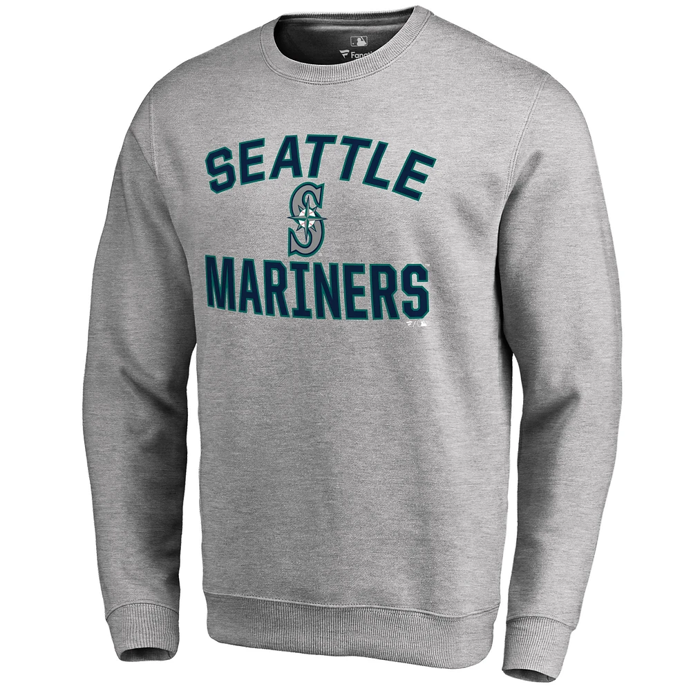 Men's Ash Seattle Mariners Victory Arch Pullover Sweatshirt