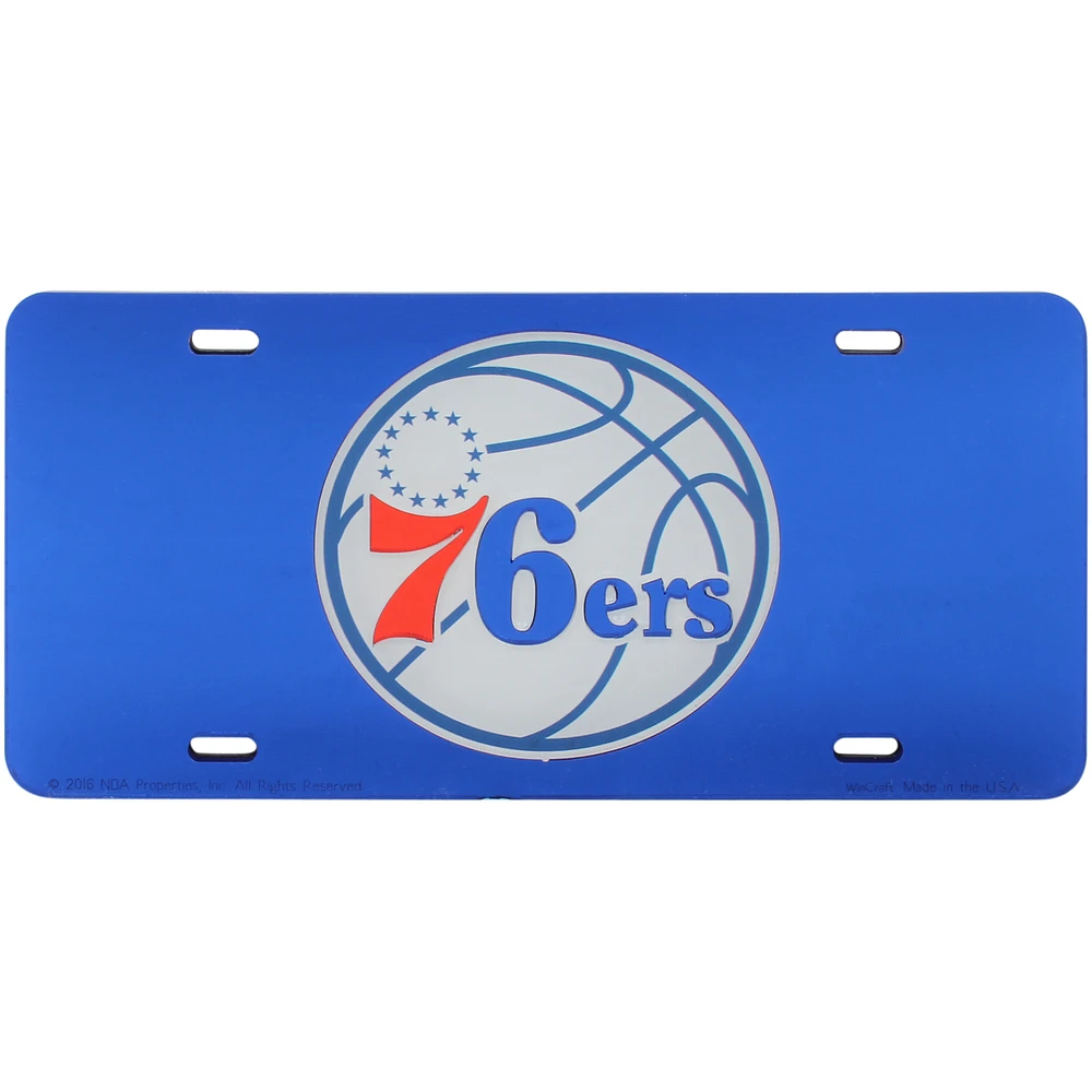 WinCraft Philadelphia 76ers Crystal Mirror License Plate